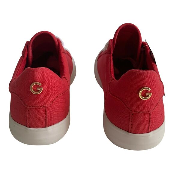 G By Guess Red Lace Up Canvas Shoes sneakers Ggoleex3-C Womens Size 5.5 Low Top - Picture 4 of 9